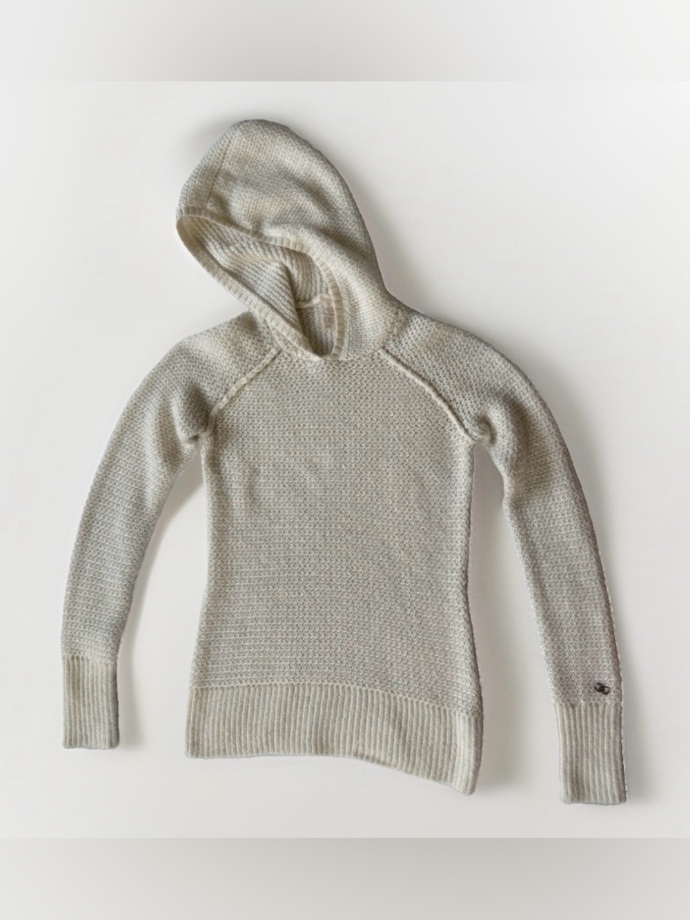 CALIA Carrie Underwood Knit Hooded Raglan Sweater Pullover Chunky Cozy Layer XS - Picture 2 of 13